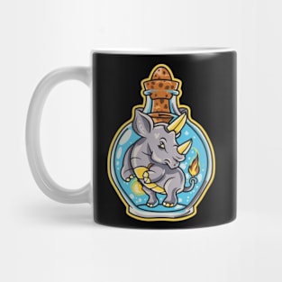 Cute Rhino in a Genie Bottle Mug